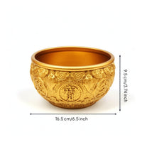 Treasure Basin luck Treasure Bowl Golden Basin with Lid for Collectors, Entryway