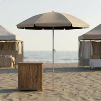 2m Tilting Market Umbrella Foldable Outdoor Market Umbrella Compact Folded Length Parasol Cover