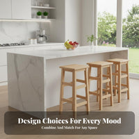 Solid Structure Square Top Counter Seat Stable Construction Bar Chair with Footrest Tall Stool Versatile Design for Restaurant Owners, Homeowners, Adults, Cafe, Kitchen, Dining Room