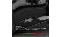 2 Pieces Universal Fit Rear Bumper Corner Splitter Gloss Black Finish Rear Bumper Lip Guard ABS Material Carbon Fiber Look for Street Driving