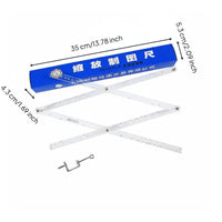 Drawing Pantograph Ruler Punched Holes Metal Pantograph Ruler Enlarge and Art Supply