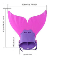 Mermaid Monofin Flexible Mermaid Tail Flipper Monofin with Adjustable Strap Soft Swim Fin with Adjustable Strap Streamlined