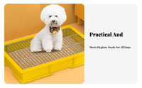 perforated surfaceded Dog Potty Tray with spray barrier leak-resistant for Indoor, Home, Large Dogs
