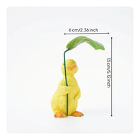 Duck Statue with Umbrella Whimsical Duck with Umbrella Outdoor for Bonsai