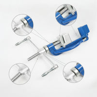 Cable Tie Tool with Crank Handle Blue Cable Tie Pliers Organized for Mechanics, Marine Applications