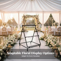 Large Capacity Tiered floral display stand with containers Multitier Design Tiered container Rack Stable frame professional Fixture Sturdy Construction for event Planners, Shop Owners, Gardeners, Wedding location, marketplace Stall, Patio, Balcony