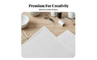 White Handkerchief Pre-Cut Blank Pattern Dyeing Cloth Soft and Breathable Blank Pattern Dyeing Material for Crafters, Artists, Art Class