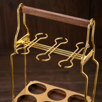 Hanging Stemware Rack Bar Glass Storage Holder Modern Minimalist Metal Design