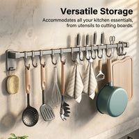 Bedroom and Closet Hanging Rack with Double Rod Design for Extra Storage, Waterproof Aluminium Hook and Pot Lid