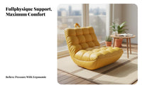 Fullphysique Support design Lounger Lowsilhouette Erand movenomic Floor Lounger Soft Fabric Upholstery Lounge Chair Adjustable Backrest for Students, Young Adults, Readers, Bedroom, studying alcove, Dorm Room, Apartment