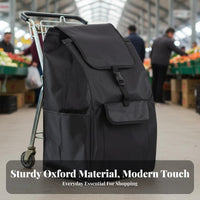 Shopping Cart Replacement Bag Foldable Folding Trolley Bag Sturdy Large Capacity Cart Liner for Seniors, Adults, Supermarket, Outdoor Market, Laundry