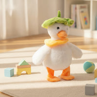 Electronic Stuffed Duck Musical Walking Duck Toy Stuffed Animal Interactive Animated for Toddlers, Playroom, Home