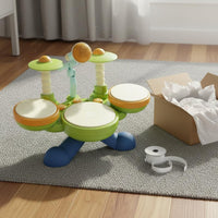 Drum Set with Vocal Input Device Interactive Toy Drum with Vocal Input Device Musical for Young Children, Beginners