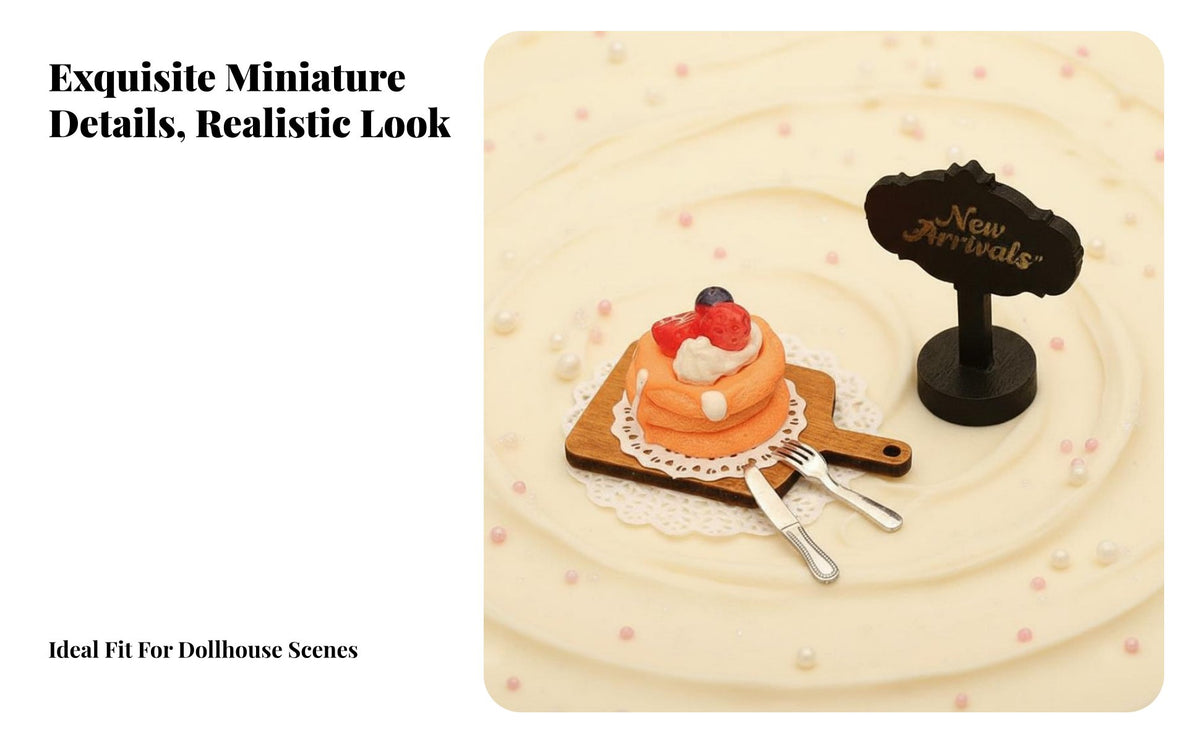 Dollhouse Cake Display Realistic Detail Miniature Dessert Set Detailed Craftsmanship Miniature Bakery Food for Adults, Dioramas, DIY Projects, Kitchen