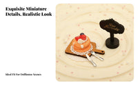 Dollhouse Cake Display Realistic Detail Miniature Dessert Set Detailed Craftsmanship Miniature Bakery Food for Adults, Dioramas, DIY Projects, Kitchen