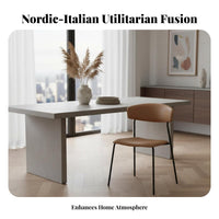 Urban and design Upholstered Metal Frame Chair Nordic Look Upholstered Side Chair Retro Design Seating Furniture Padded Seat for Restaurant Owners, Office Workers, Interior Designers, Dining Room, Cafe, Kitchen