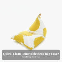 Removable and cleanable Cover mountainShaped Floor Chair Comfortable Bean Bag Soft Lounge Seating frame Conforming for Students, partners, Living Room, Bedroom, literature corner, Playroom
