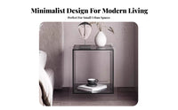 Modern Design Acrylic Cube End Table Minimalist Design Transparent Multi-Level Stand Space-Saving Nightstand With Storage Shelf for Apartment Dwellers, Young Adults, Homeowners, Bedroom, Small Areas, Living Room, Entryway