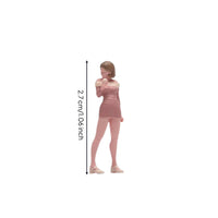 1/64 Scale Girl Figure Diorama Accessory 1:64 Scale Hand-Painted Female Figure Figurine Collector Item Hand Painted Miniature Woman for Collectors