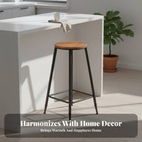 Nordic Design High Stool with Backrest Minimalist Design High Stool with Low Backrest Sturdy Frame Bar Chair Easy Assembly for Homeowners, Adults, Business Owners, Cafe, Restaurant, Kitchen, Living Room
