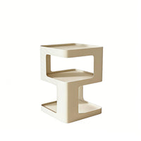 Modern design C-Shaped Snack Table Minimalist Aesthetic Household Furniture Space-Saving Multi-Functional for Apartment Dwellers, Homeowners, Students, Living Room, Bedroom, Small Spaces, Home Office