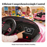 Button Panel Push-Along Car Control Module USB Port Electric Push-Along Vehicle Controller Black Rounded Corners for Children