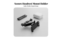 Headrest Mount Wide Compatibility Car Headrest Mount Easy Installation Car Back Seat Phone Holder for Children, Kids, Travel, Road Trips