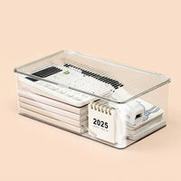 Acrylic Book and File Rack for Office, Lightweight Desktop Organizer, Transparent Desk Storage for Students and Dorm Room