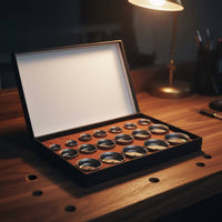 18 Pieces Watch Case Back Press Dies Compact Watch Crystal Press Dies Cup-Shaped for Workshop