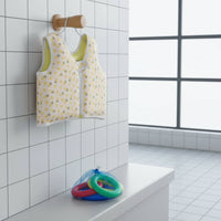 Inflation-Non-Inflation Kids Swim Vest Ruffle Sleeves Kids' Swim Vest Secure Fit for Beginners, Toddlers, Beach