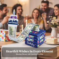 Birthday Banknote Box for Gift, Banknote Pull Box for Family Members, Teenagers, Celebrations, Home