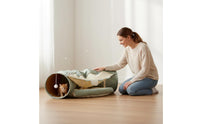 Cat Tunnel Bed with Toys Soft Soft Double Layer Cat Tunnel Pet Toy for Kittens, Active Play, Indoor