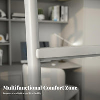 Loft Bed with Desk and Wardrobe Unified Design Dormitory Bed Workstation Space-Saving for College Students, Teenagers, Small Apartment, Home Office