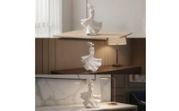 Graceful Figurine with Hat Elegant Tabletop Sculpture Smooth Woman Figurine Aesthetic for Living Room, Office