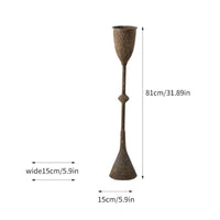Metal Pedestal Planter Vintage Goblet Planter with Handles Rustic for Entryway