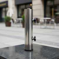 Rust-Resistant Stainless Steel Umbrella Sleeve Long-Lasting Umbrella Base Tube Heavy-Duty Sunshade Base Insert Polished Surface for Patio, Garden, Balcony