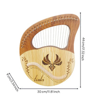 Lyre Instrument Metal Strings Lyre Wooden Harp for Beginners, Artists, Music Practice
