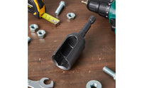 Open Side Nut Driver Deepened Design Extended Deep Bit CR-CR Alloy 1/4 Inch Hex Shank Driver for Mechanics, Technicians, Workshops, Construction