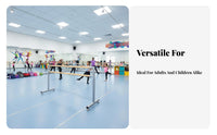 Stable Double Dance Barre Non-Slip Feet Portable Double Dance Bar Easy Assembly Home Practice Barre Heavy Duty for Children, Adults, Dancers, Gym