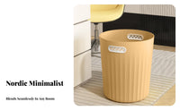 Tooth Design Waste Bin Easy Bag Change Collar Less Trash Can Minimalist Plastic Garbage Can Versatile Use for Office Workers