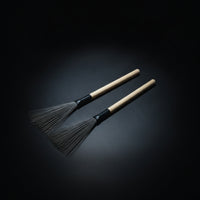 Drum Brushes Articulate Drum Brushes with Wood Handle Wire Brush with Wooden Grip Natural Feel Percussion Lightweight