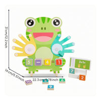 Child-Centered Math Board with Movable Hands Educational Math Teaching Board Interactive Learning Toy Fine Motor for Kindergarteners, Toddlers, Home School