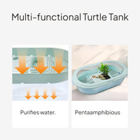 Turtle Habitat: Water & Land, Easy Clean, Multi-Functional