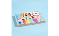 Wooden Piano Busy Board Motor Skills Kids Busy Board Toy Rounded Edges Educational Wall Toy for Home