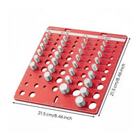 Screw Thread Checker Compact Thread Measuring Plate Both Inch Metric Bolt and Nut Gauge for Workshop, Garage