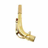 Saxophone Neck Pipe Good Sealing Sax Neck with Cork Better Tone Golden Brass Sax Wind Instrument Parts for Repair