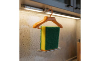 ABS Plastic Draining Sponge Stand Upright Hanger-Shaped Pad Holder Rectangular Frame Scouring Pad Holder Space-Saving for Bathroom