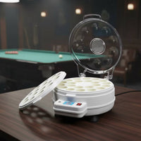 Tabletop Automatic Billiard Ball Cleaning Machine Handsunrestricted Billiard Ball Cleaning Machine with Transparent Cover Efficient Appliance User-Friendly for Game Rooms