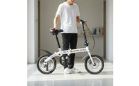 Variable Speed 20 Inch Folding Bike Installation-without Cost Portable Lightweight Bike Double Disc Brakes Personal Vehicle High-Carbon Steel Frame for Students
