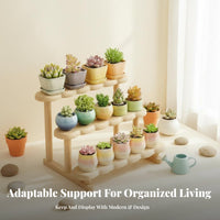 Stair Design Tiered succulent plant Stand Space-Saving Multilevel Display Stand Decorative Plant Holder for Office Workers, Home Decorators, Students, Windowsill, Balcony, Study Room, Countertop